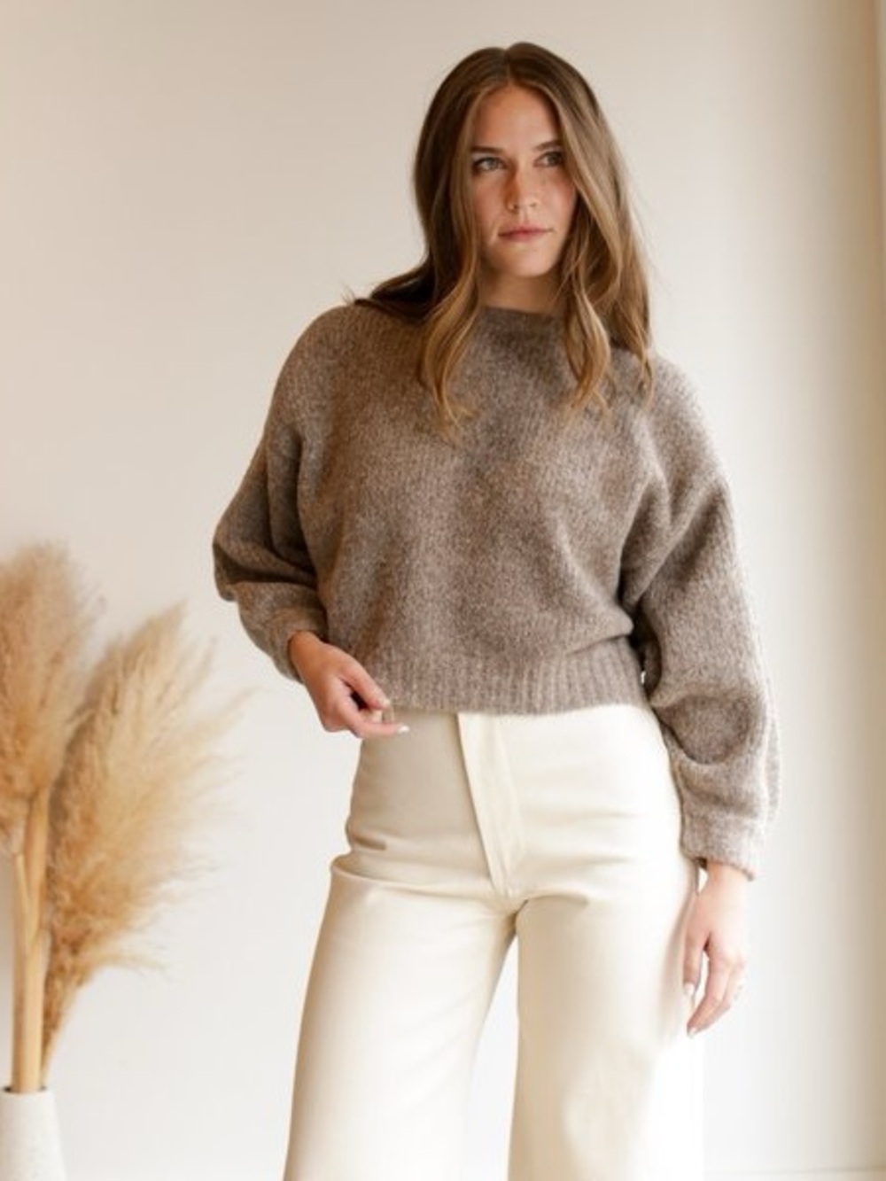 Atelier Delphine balloon sleeve sweater alpaca XS/S